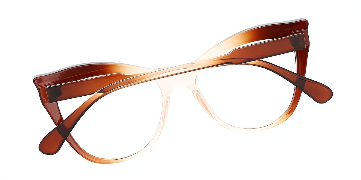 Brown Cat Eye Modish TR90 Eyeglasses