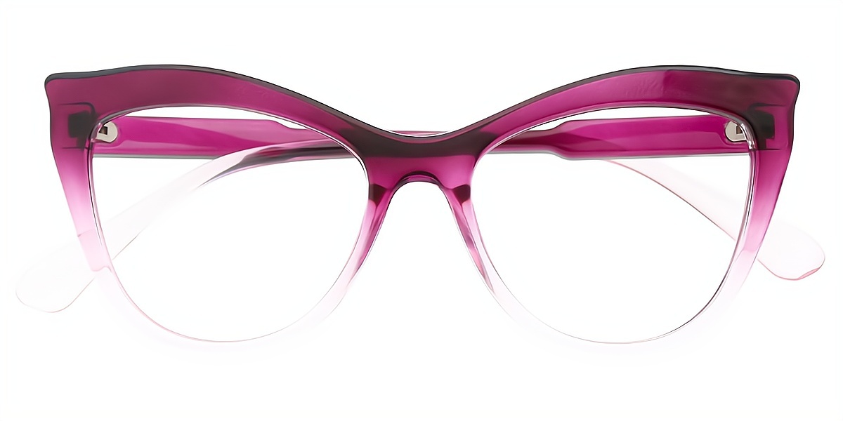 Purple Cat Eye Modish TR90 Eyeglasses