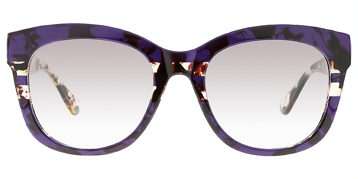 Purple Butterfly Unique Oversized Plastic Eyeglasses