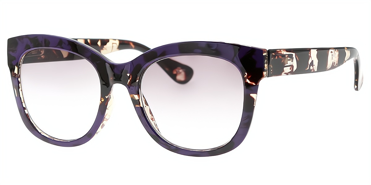 Purple Butterfly Unique Oversized Plastic Eyeglasses