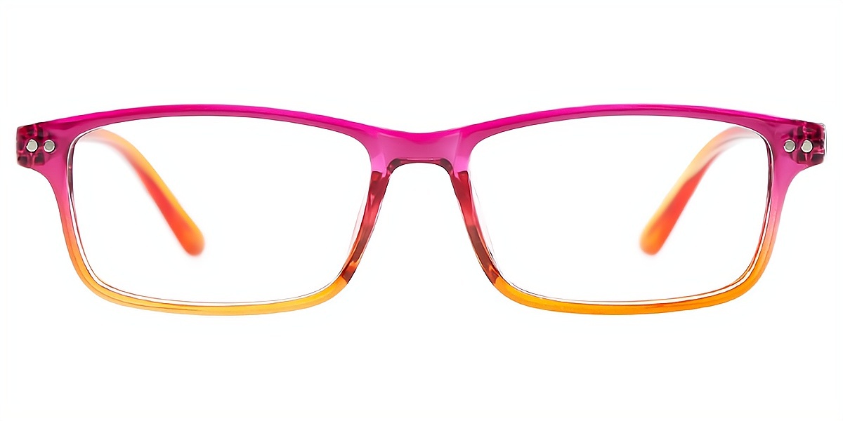 Purple Rectangle Elegant Horn Plastic Eyeglasses