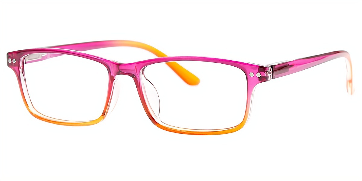 Purple Rectangle Elegant Horn Plastic Eyeglasses