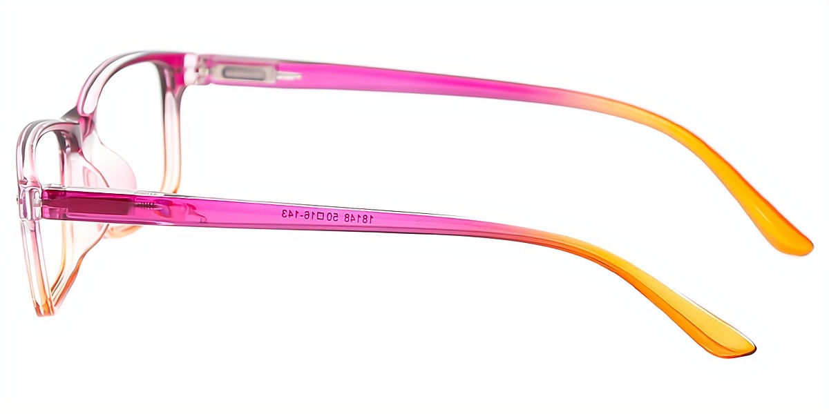 Purple Rectangle Elegant Horn Plastic Eyeglasses