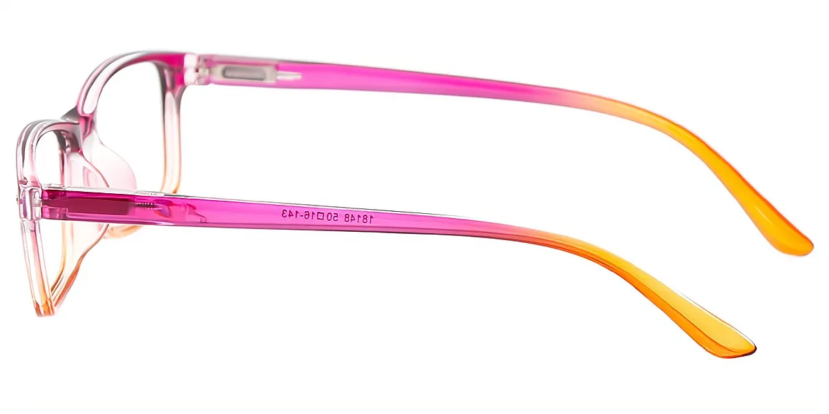 Purple Rectangle Elegant Horn Plastic Eyeglasses