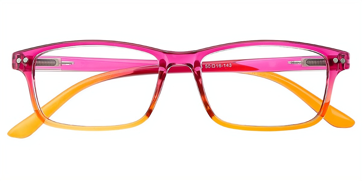 Purple Rectangle Elegant Horn Plastic Eyeglasses