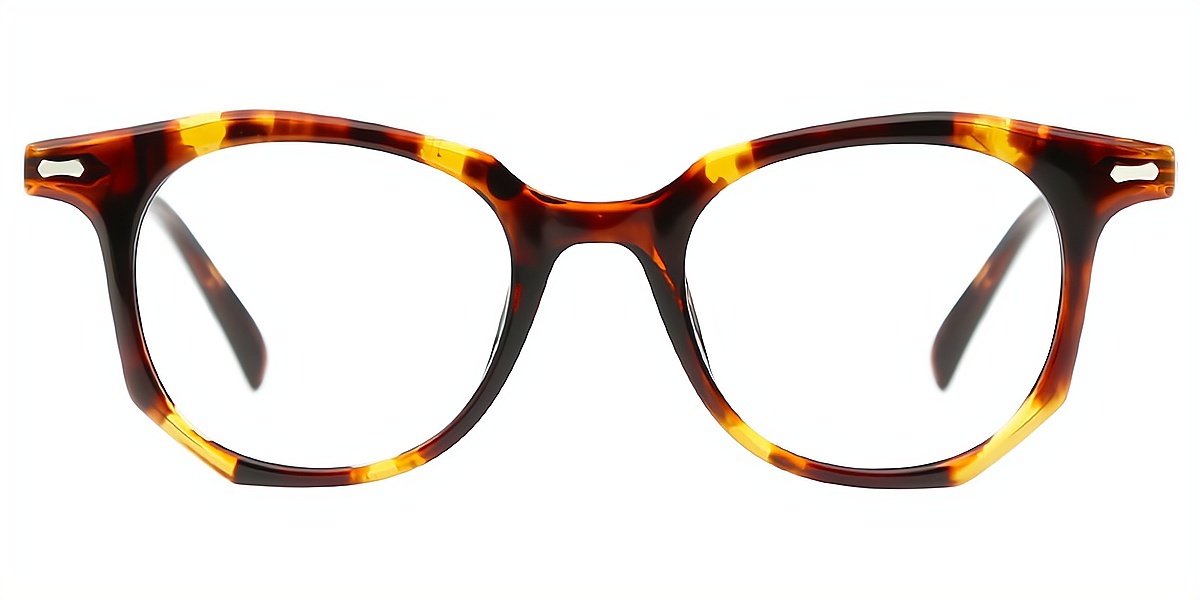 Tortoise Geometric Chic Acetate Eyeglasses