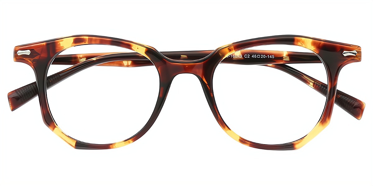 Tortoise Geometric Chic Acetate Eyeglasses