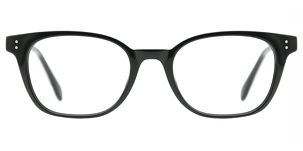 Black Rectangle Classic Acetate Eyeglasses