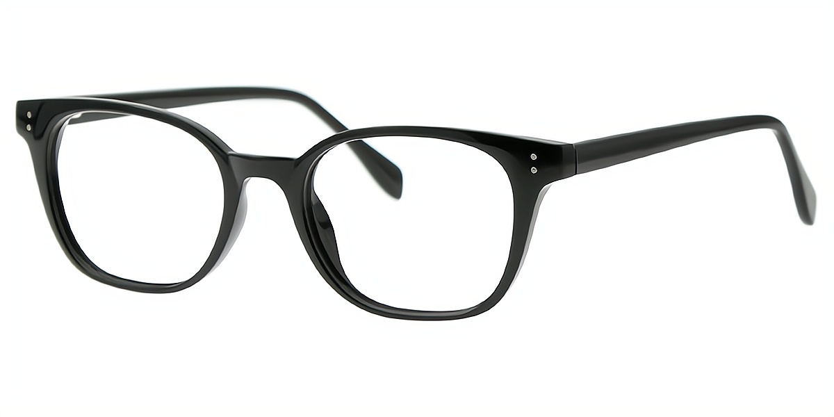 Black Rectangle Classic Acetate Eyeglasses