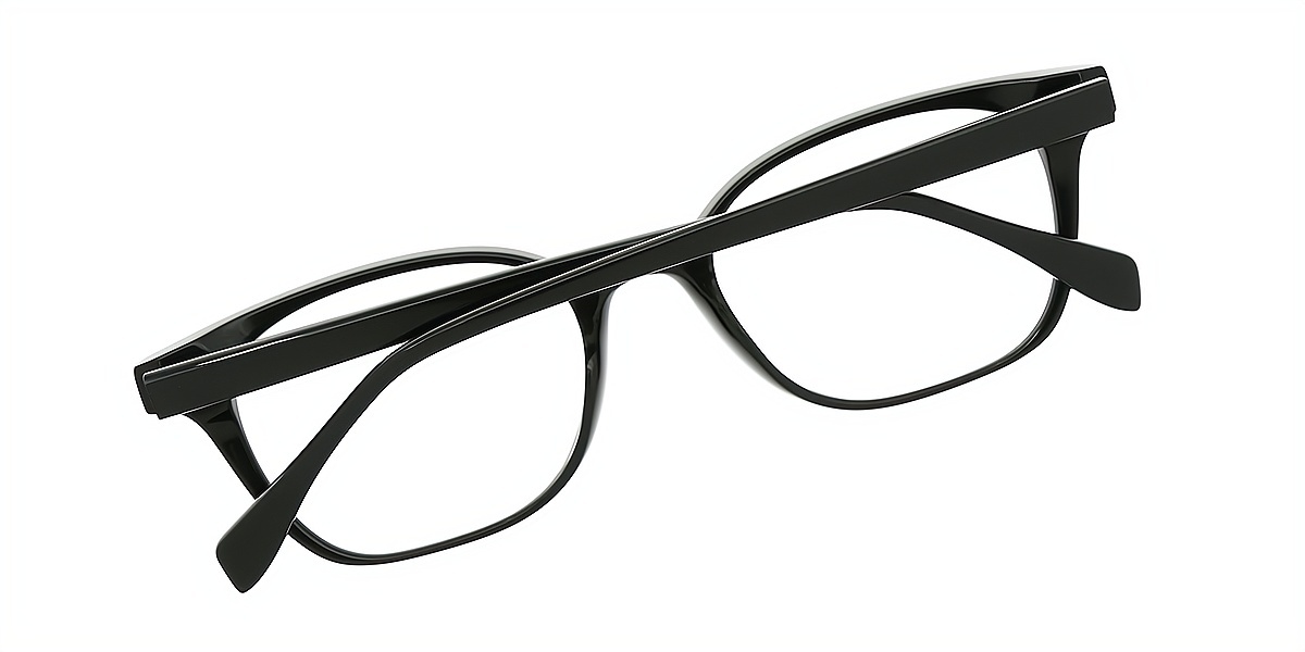 Black Rectangle Classic Acetate Eyeglasses