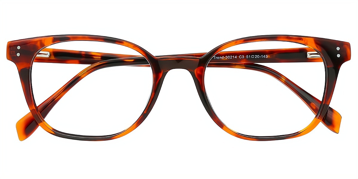 Tortoise Rectangle Classic Acetate Eyeglasses