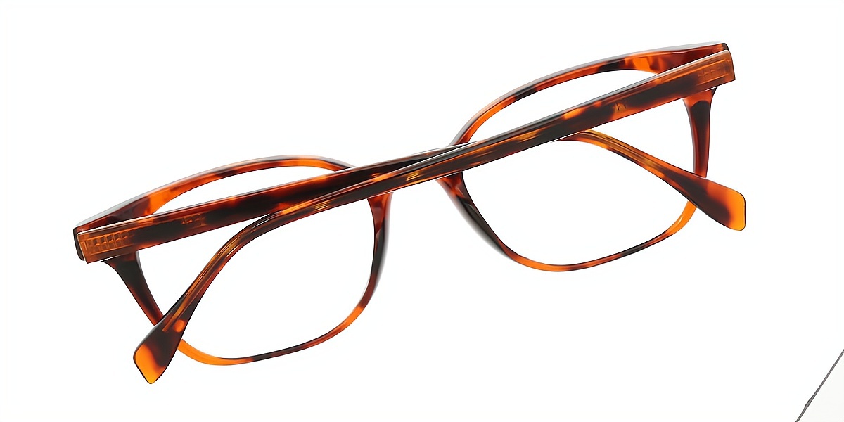 Tortoise Rectangle Classic Acetate Eyeglasses