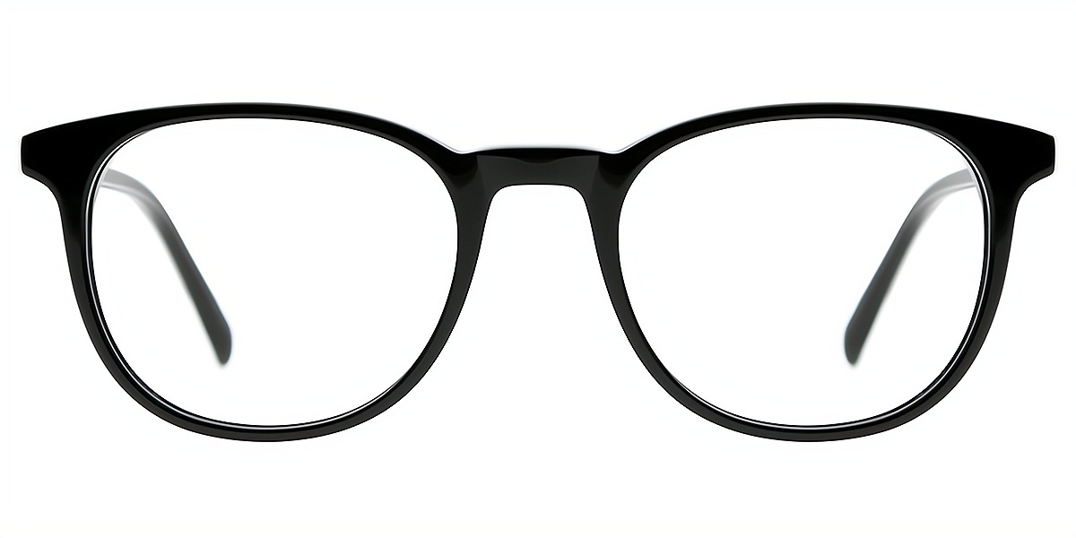 Black Oval Elegant Acetate Eyeglasses