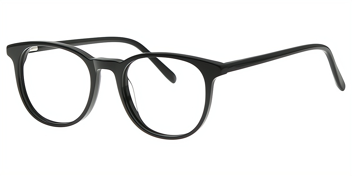 Black Oval Elegant Acetate Eyeglasses