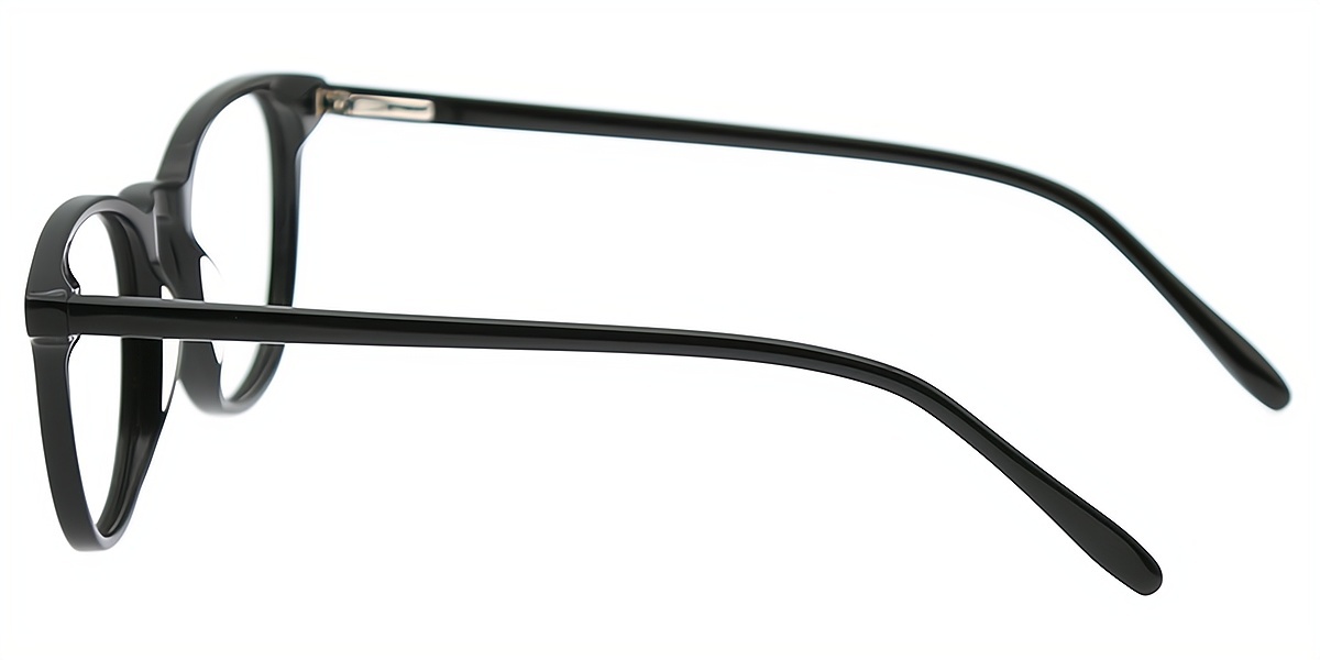 Black Oval Elegant Acetate Eyeglasses