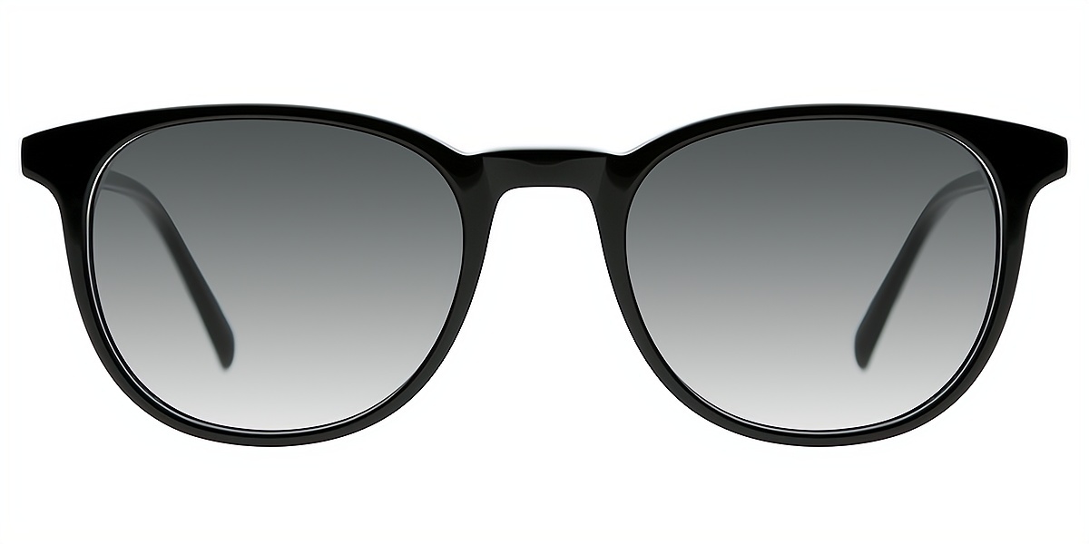 Black Oval Elegant Acetate Eyeglasses