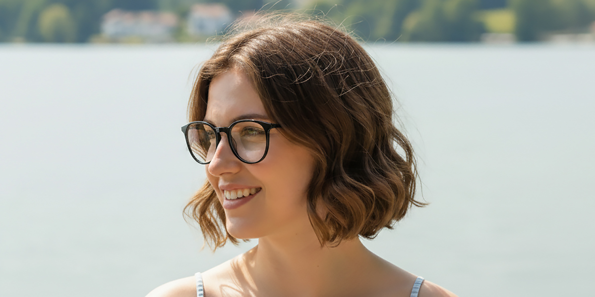 Black Oval Elegant Acetate Eyeglasses