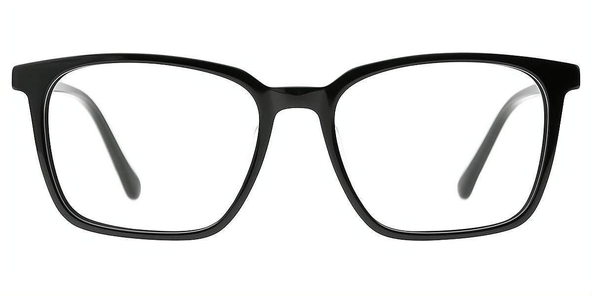 Black Horn Simple Acetate Eyeglasses