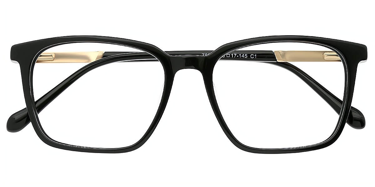 Black Horn Simple Acetate Eyeglasses