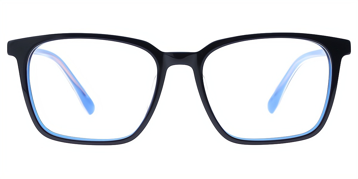 Blue Rectangle Simple Acetate Eyeglasses