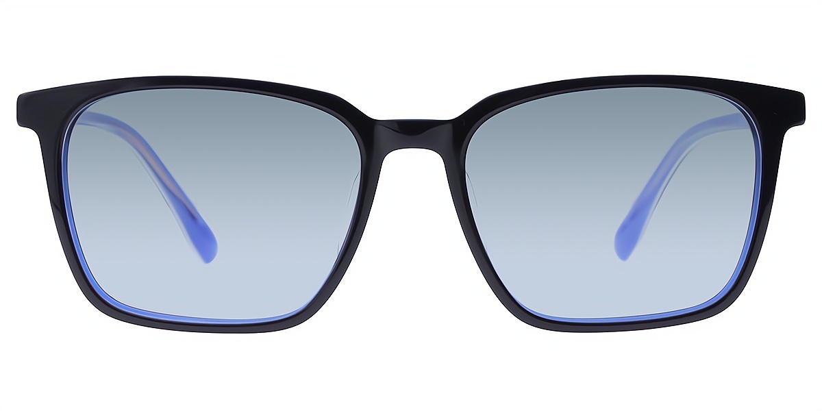 Blue Rectangle Simple Acetate Eyeglasses