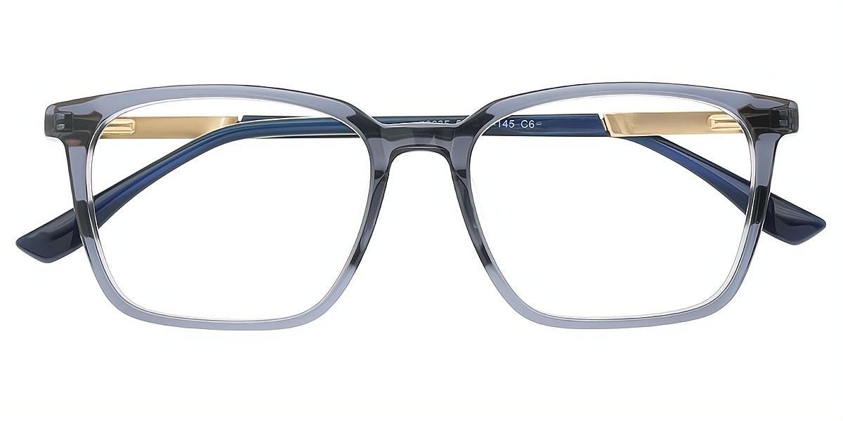 Gray Rectangle Simple Acetate Eyeglasses