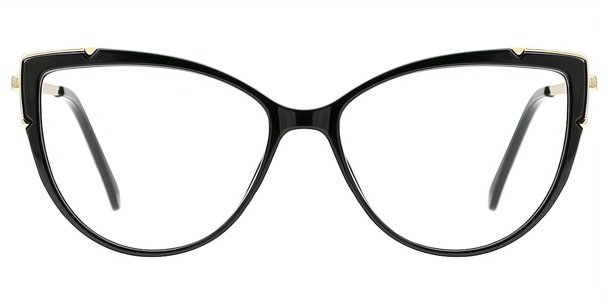 Black Cat Eye Detailed TR90 Eyeglasses
