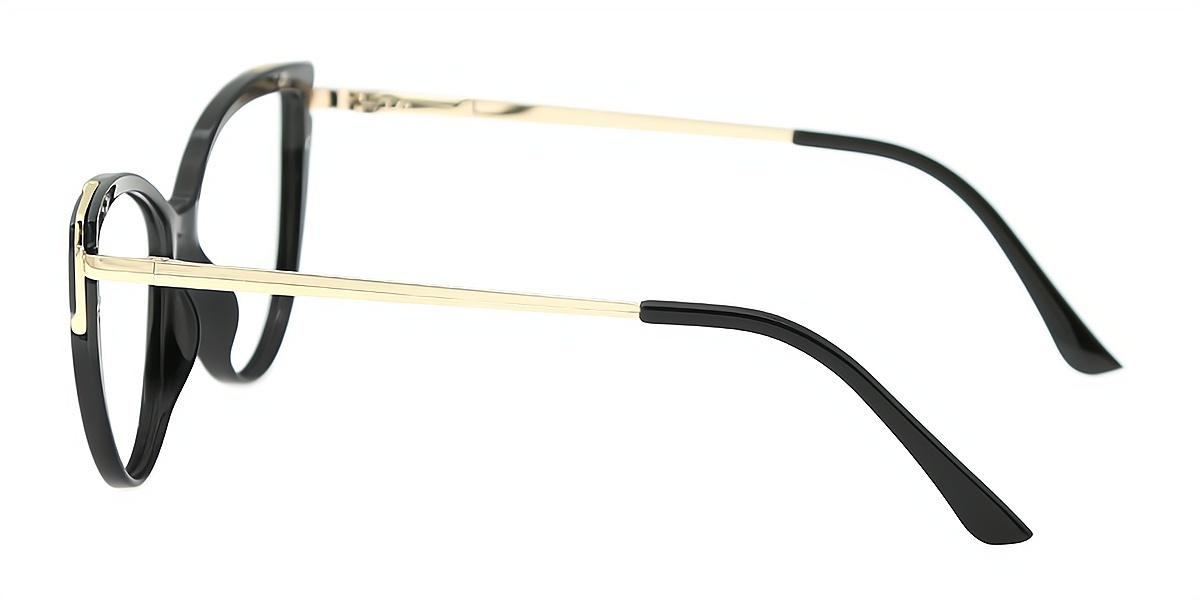 Black Cat Eye Detailed TR90 Eyeglasses