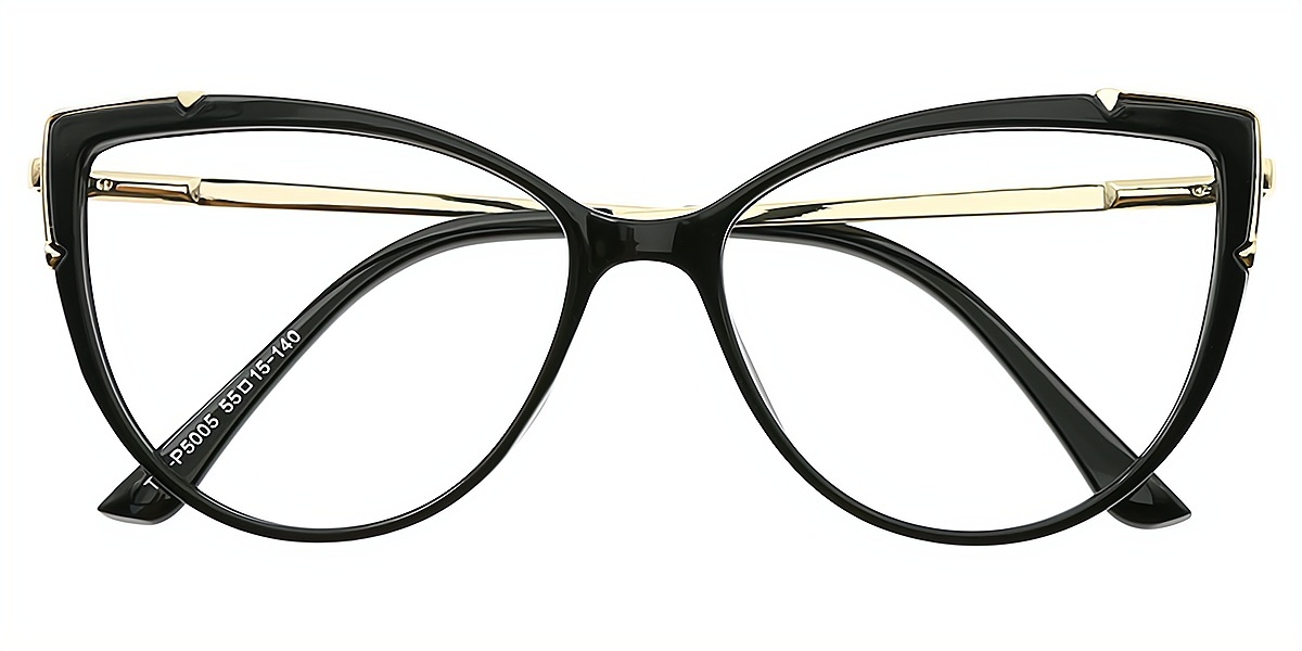 Black Cat Eye Detailed TR90 Eyeglasses