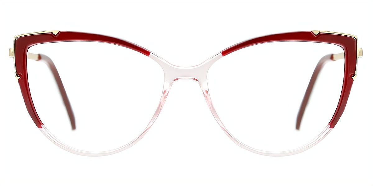 Red Cat Eye Detailed TR90 Eyeglasses