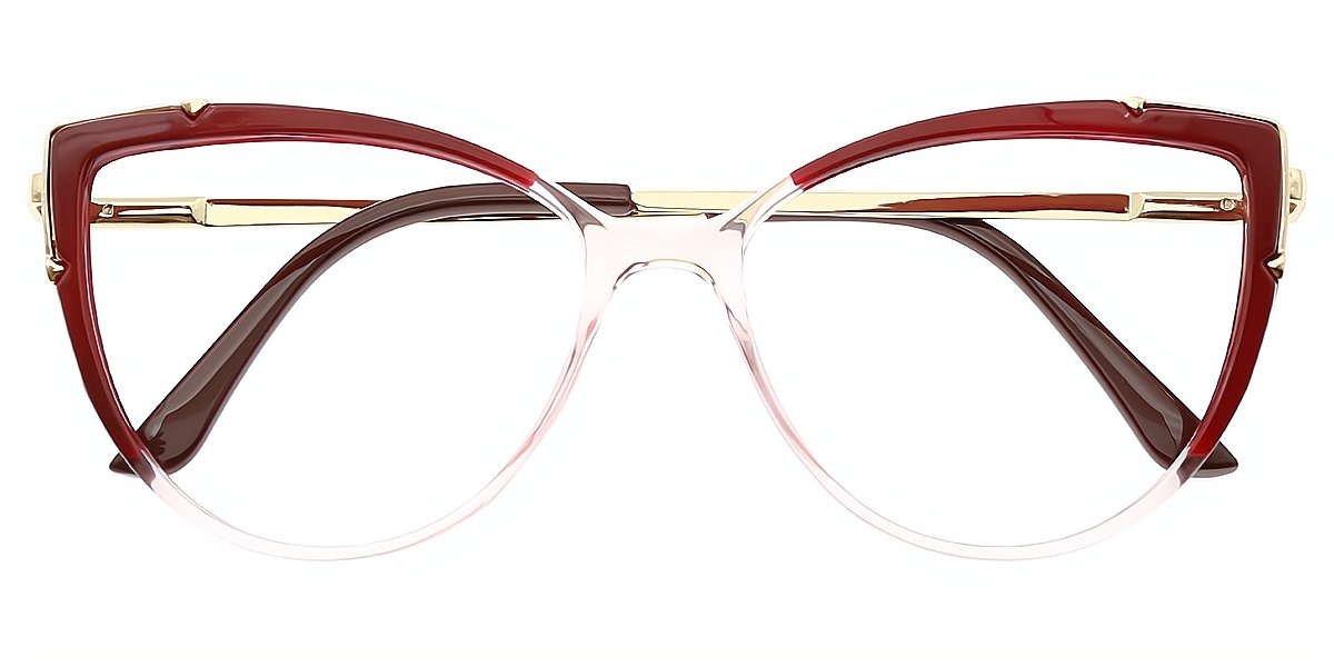 Red Cat Eye Detailed TR90 Eyeglasses