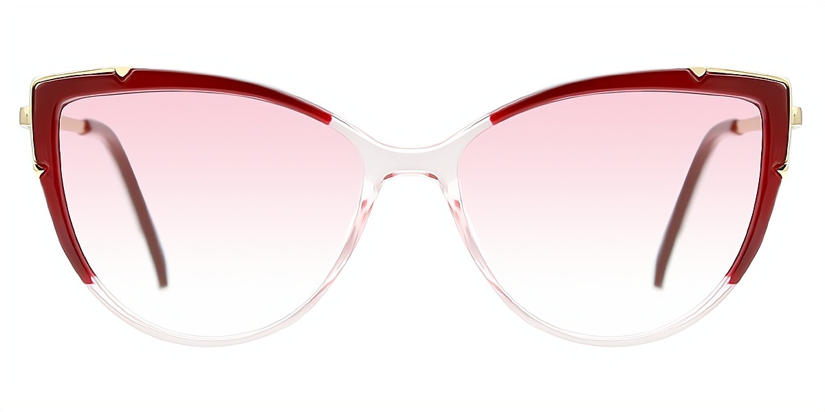 Red Cat Eye Detailed TR90 Eyeglasses