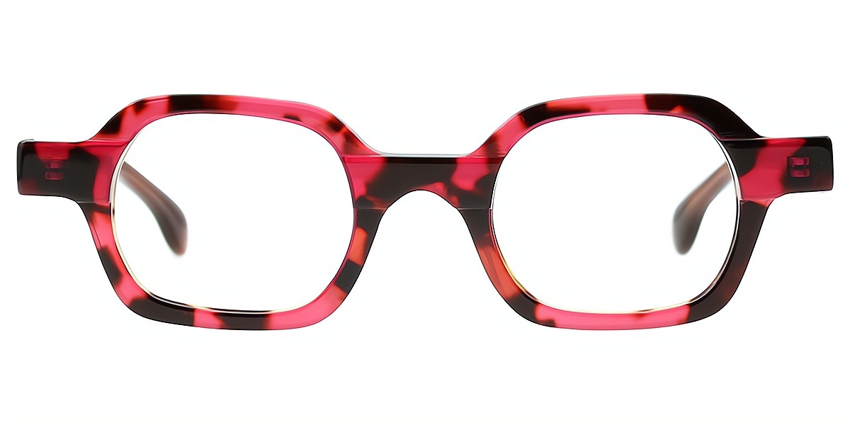 Purple Rectangle Retro Acetate Eyeglasses