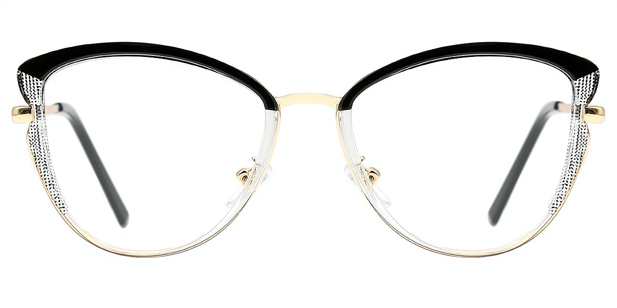 Mix Cat Eye Elegant Mixed Materials Eyeglasses