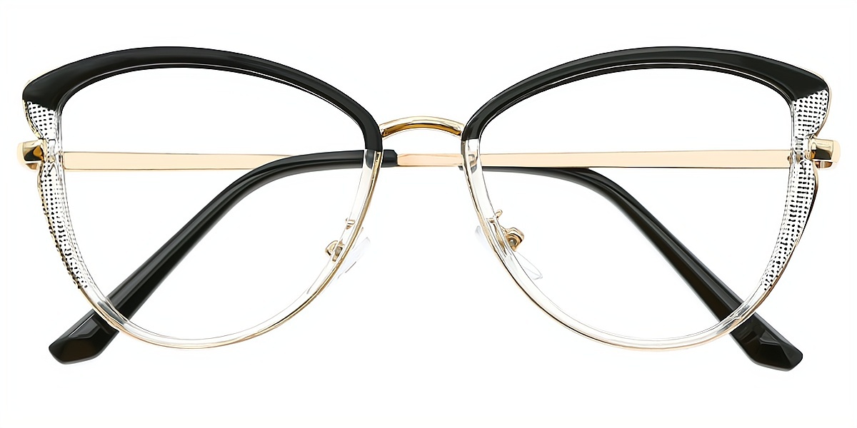 Mix Cat Eye Elegant Mixed Materials Eyeglasses