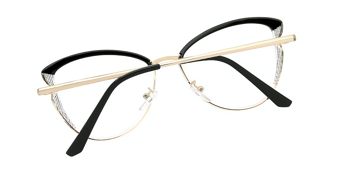 Mix Cat Eye Elegant Mixed Materials Eyeglasses