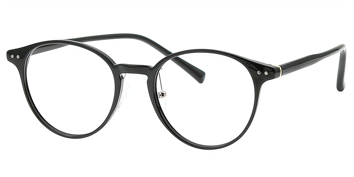 Black Round Classic TR90 Eyeglasses