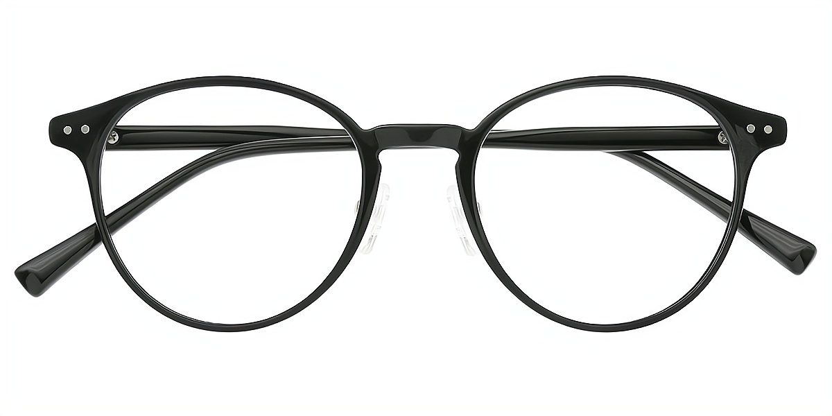 Black Round Classic TR90 Eyeglasses
