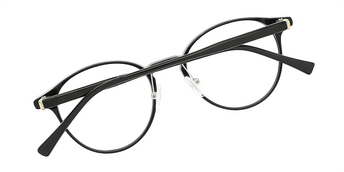 Black Round Classic TR90 Eyeglasses
