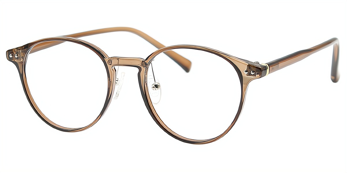 Brown Oval Classic TR90 Eyeglasses