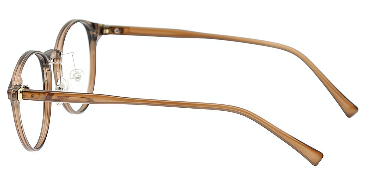 Brown Oval Classic TR90 Eyeglasses