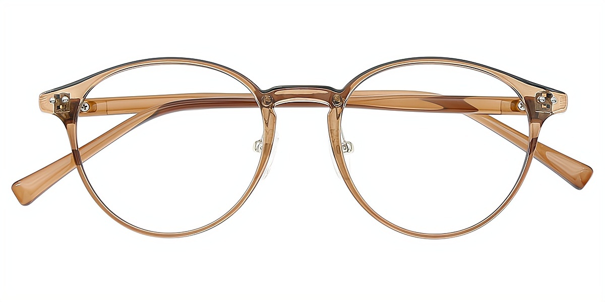 Brown Oval Classic TR90 Eyeglasses