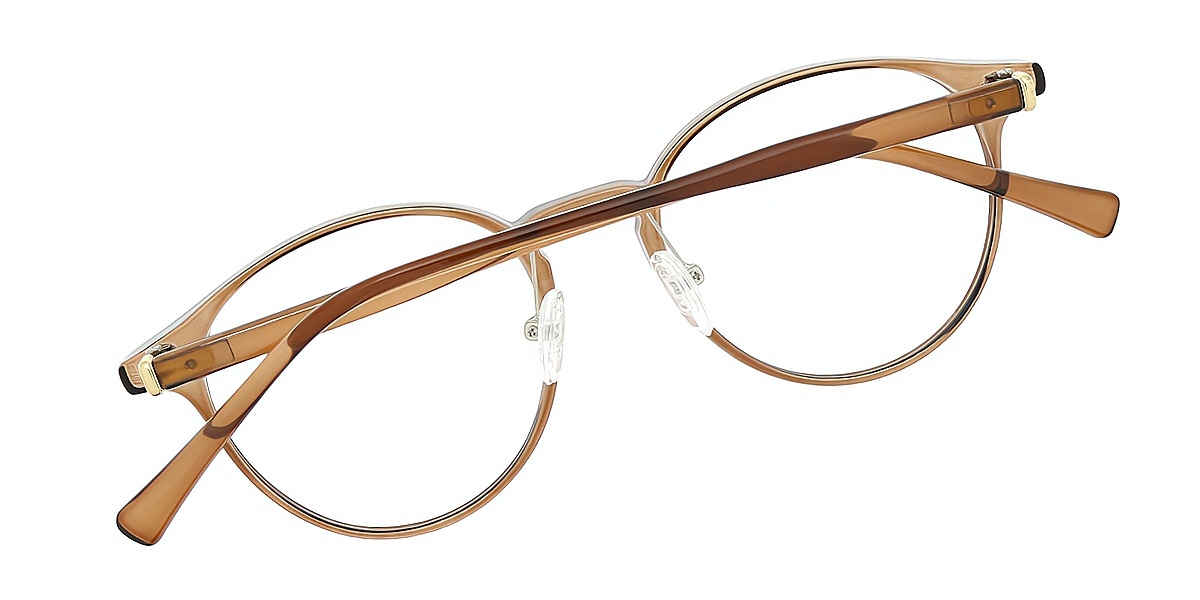 Brown Oval Classic TR90 Eyeglasses