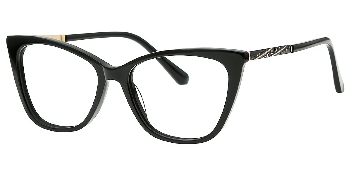 Black Cat Eye Classic Acetate Eyeglasses