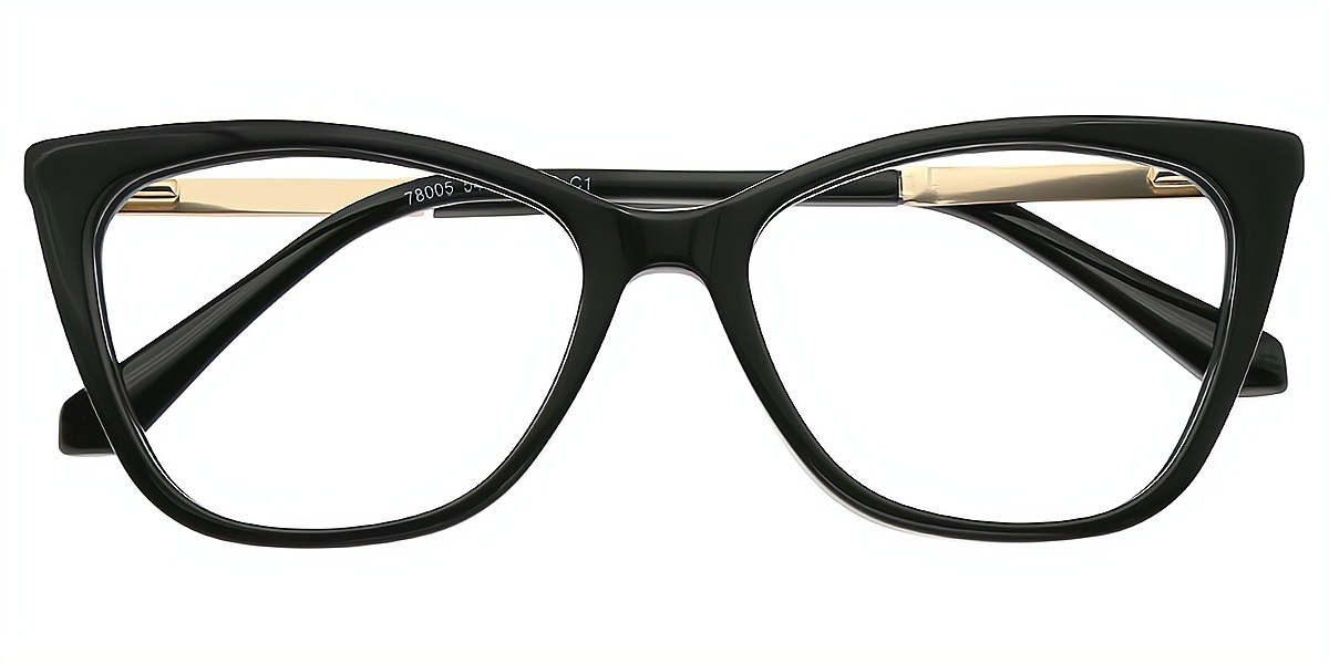Black Cat Eye Classic Acetate Eyeglasses