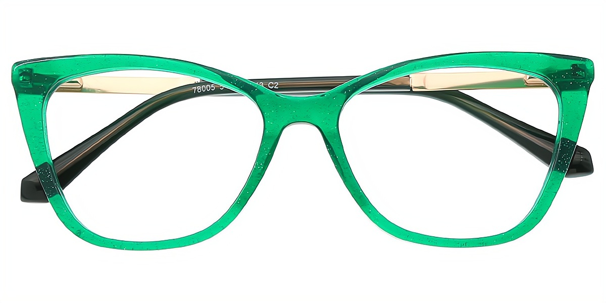 Green Cat Eye Classic Acetate Eyeglasses