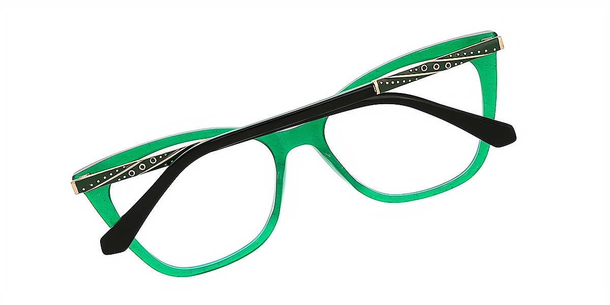 Green Cat Eye Classic Acetate Eyeglasses