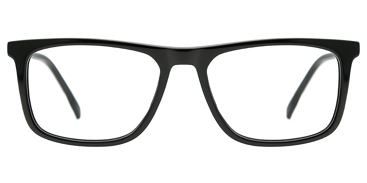 Black Rectangle Chic Acetate Eyeglasses