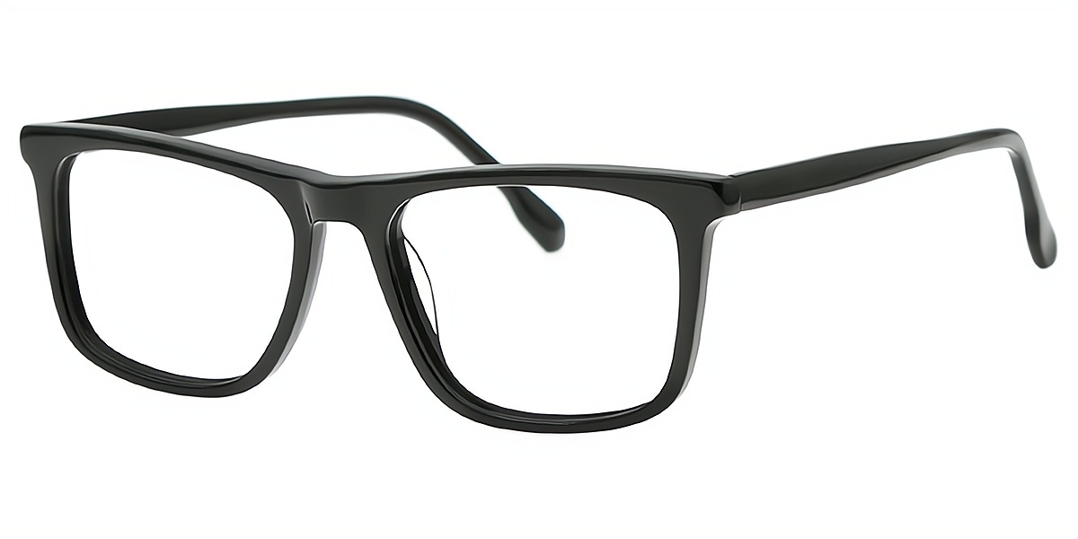 Black Rectangle Chic Acetate Eyeglasses