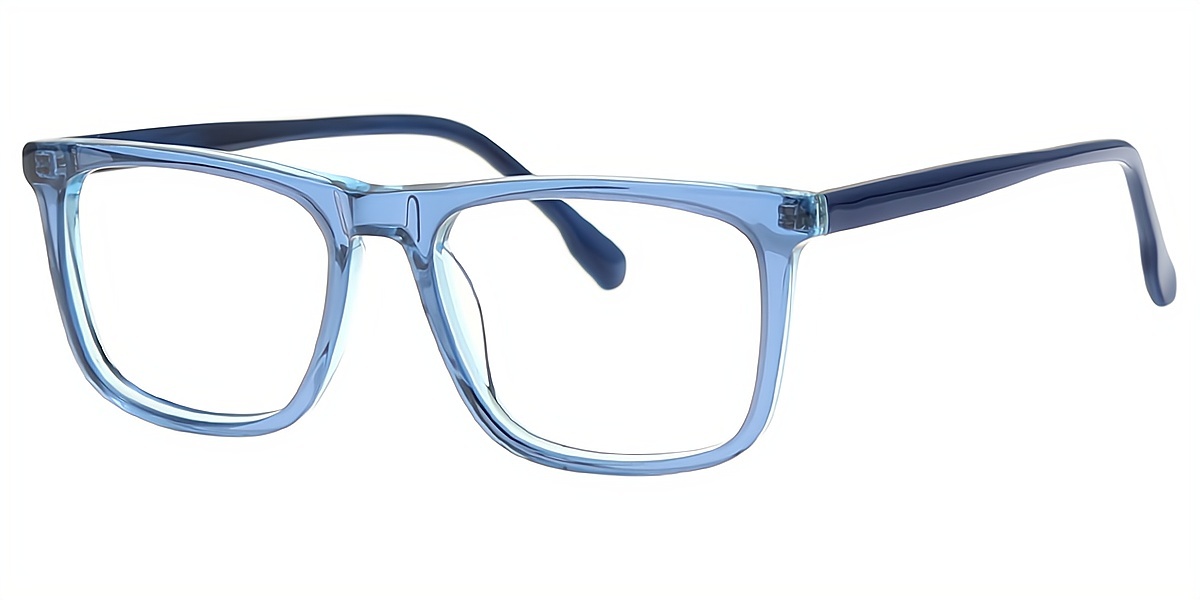 Blue Rectangle Chic Acetate Eyeglasses